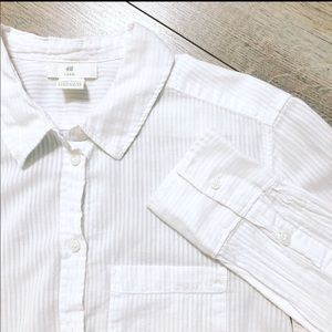 H&M LOGG Sheer button Up Shirt